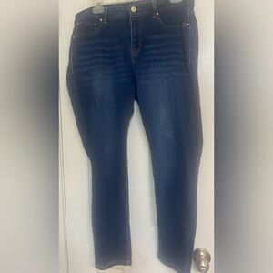 NWOT Curve Appeal Minimalist Dark Blue Jeggings Tummy Tuck + Shaping Sz 12/31